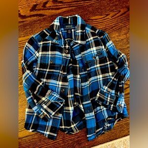 Ralph Lauren blue and black flannel button down